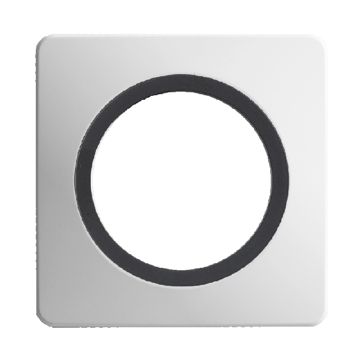 Plaque Simple Blanc Insert Anthracite Mat EPURE