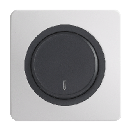OHMTEC Epure Interrupteur Va et vient à voyant Anthracite 