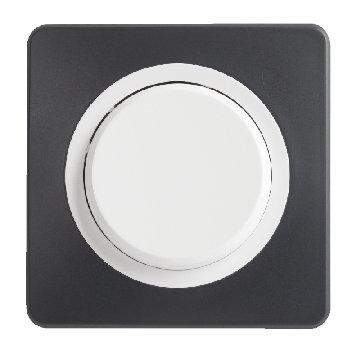 OHMTEC Epure Interrupteur va et vient anthracite/blanc complet