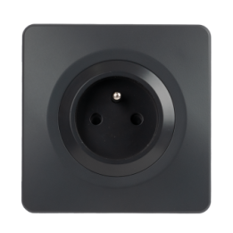 OHMTEC Epure Prise 2P+T complet anthracite