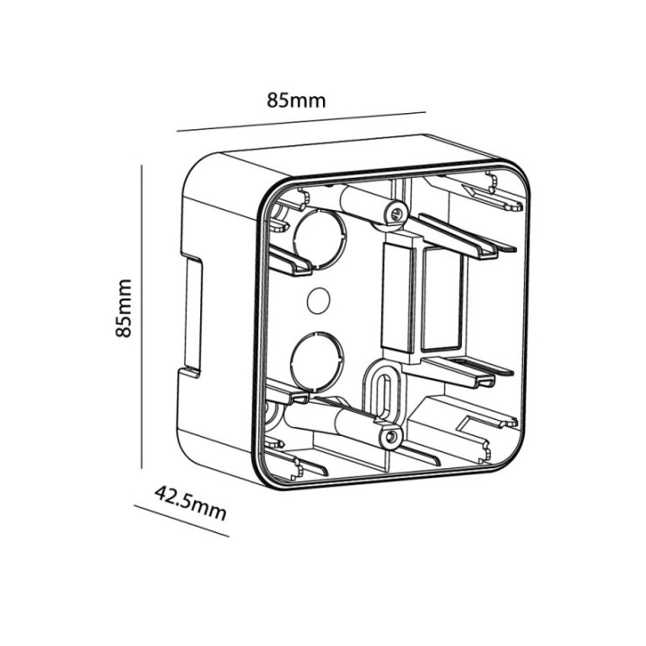 OHMTEC Epure Boitier Saillie 1 Poste Blanc 