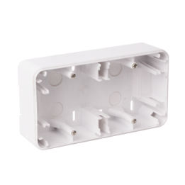 OHMTEC Epure Boitier Saillie 2 Postes Blanc 