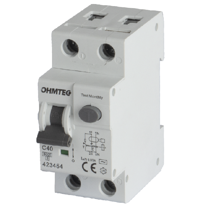 Disjoncteur différentiel à vis 1P+N 40A 30mA 6kA Courbe C