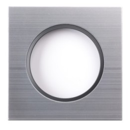 OHMTEC Epure Plaque Simple Alu Brossé Et Anthracite 