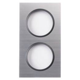 OHMTEC Epure Plaque Double Alu Brossé Et Anthracite 
