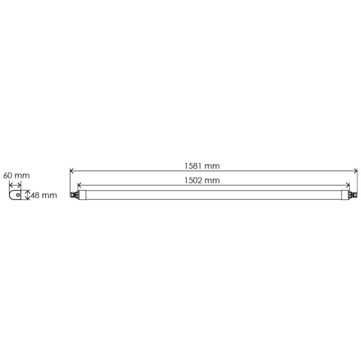 Réglette LED étanche 50W 150cm