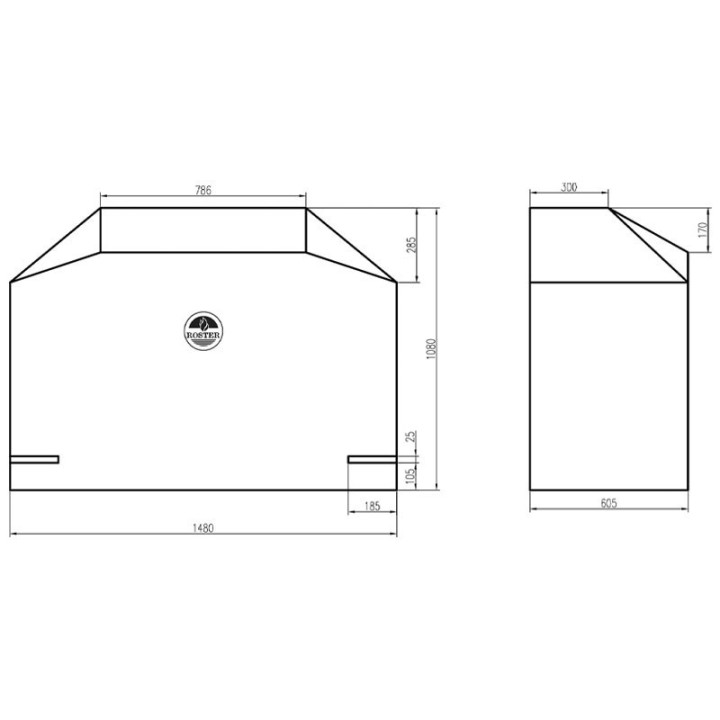 Housse de protection imperméable pour barbecue à gaz 5 feux Réf 660150