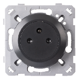 OHMTEC Epure Prise 2P+T 16A affleurante anthracite 