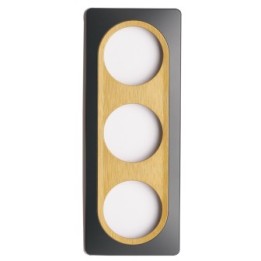 OHMTEC Epure Plaque Triple Gris Anthracite Insert Bronze 