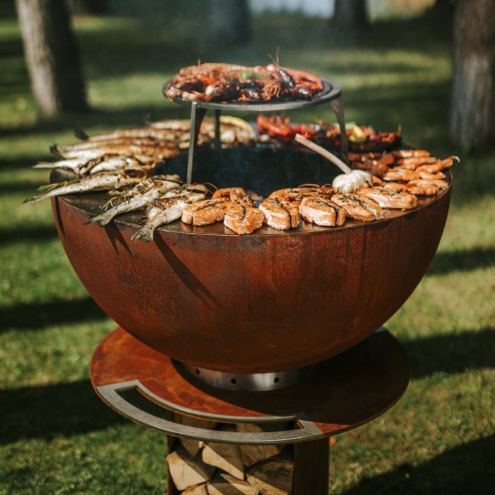 Brasero plancha Stilo 800 Corten - MASURIA