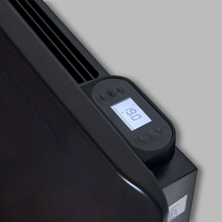 Radiateur à inertie fonte Noir 1000W écran digital Eco Design NF