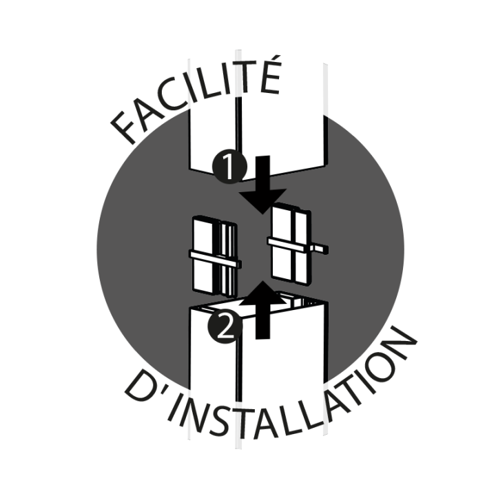 Gaine technique de logement 5 modules - 105 mm