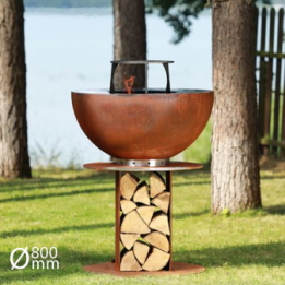 Brasero plancha Stilo Ø800 Corten - MASURIA