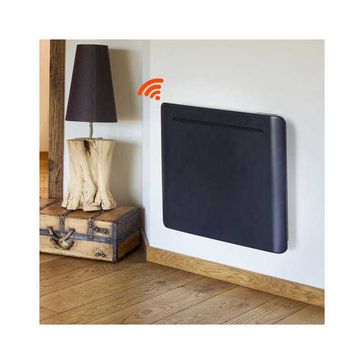 Radiateur à inertie fonte 1500W connecté Wifi Noir écran digital Eco Design NF