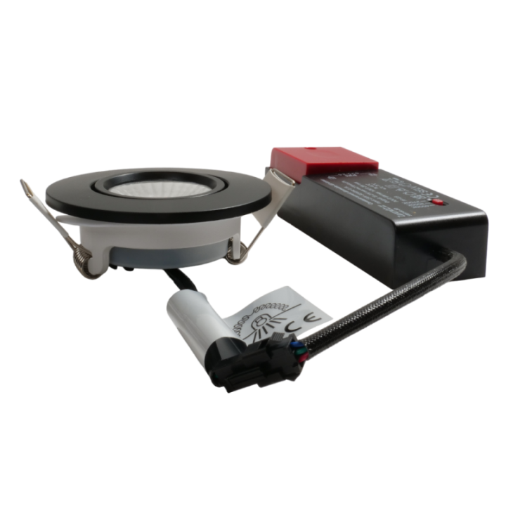 Spot noir encastré orientable LED 6W RT 2012/RE2020