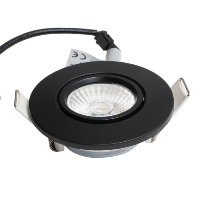 Spot noir encastré orientable LED 6W RT 2012/RE2020
