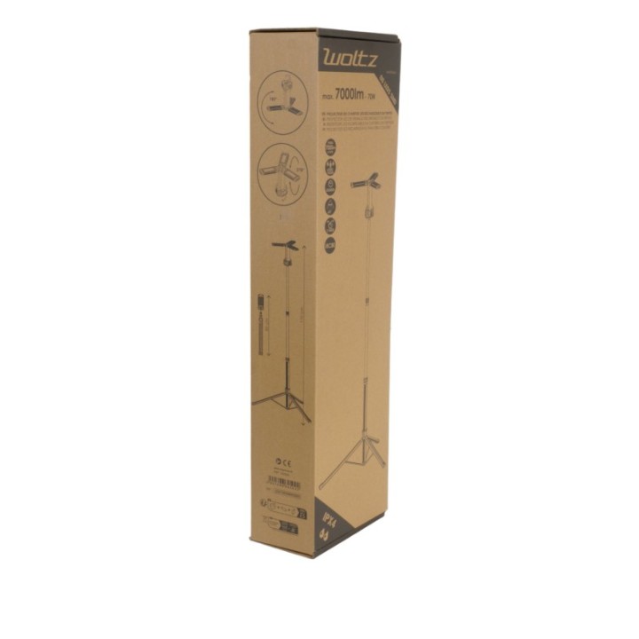 Projecteur de chantier LED rechargeable sur trépied 70W