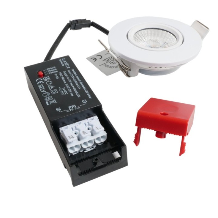 Spot noir encastré orientable LED 6W RT 2012/RE2020