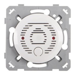 OHMTEC Epure Poussoir Sonnette + Carillon Blanc 