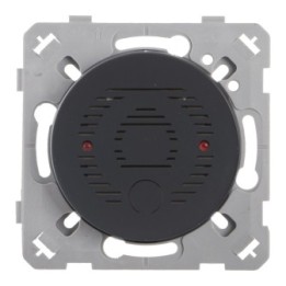 OHMTEC Epure Poussoir Sonnette + Carillon anthracite 