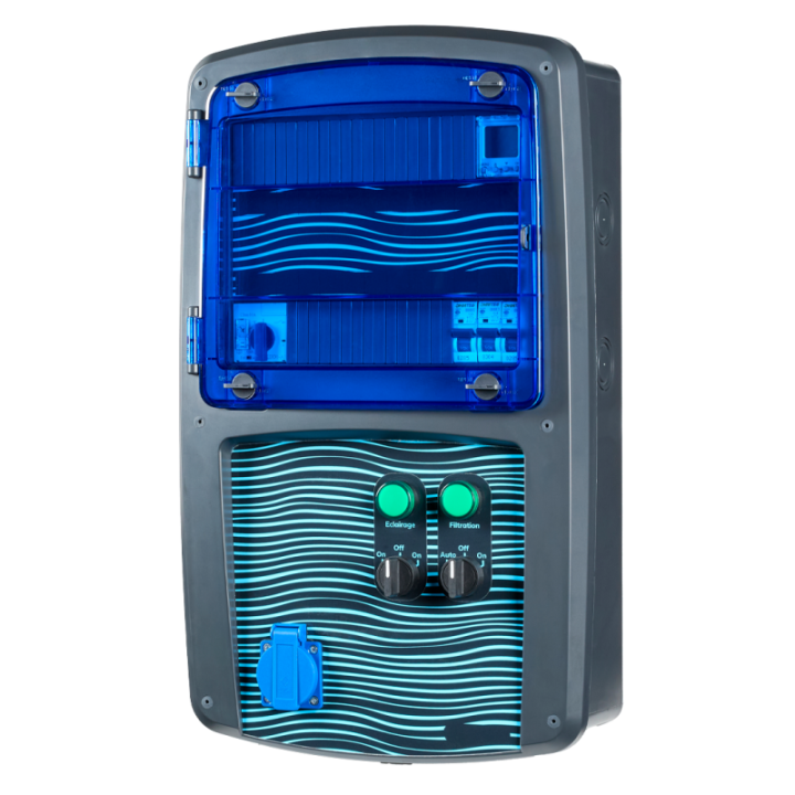 Coffret piscine pour filtration + éclairage + traitement de l'eau NALTO