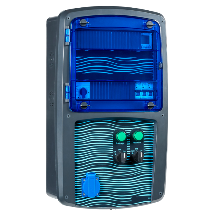 Coffret piscine pour filtration + éclairage + traitement de l'eau NALTO