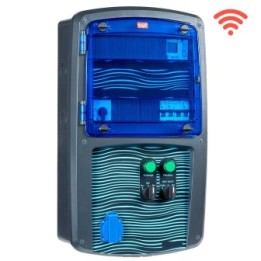 Coffret piscine pour filtration connecté + éclairage + traitement de l'eau + pompe à chaleur NALTO