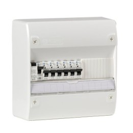 Tableau électrique équipé et câblé NF logement T1 neuf 1 différentiel 63A + 6 disjoncteurs NALTO