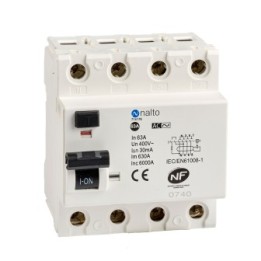 Interrupteur différentieltétrapolaire 63A type AC - 30 mA - 400V~
