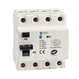 Interrupteur différentieltétrapolaire 40A type A - 30 mA - 400V~