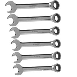 Jeu de 6 clés mixtes en acier chrome vanadium