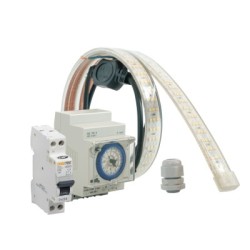 Kit option éclairage + protection + horloge mécanique pour casquette borne électrique OHMTEC