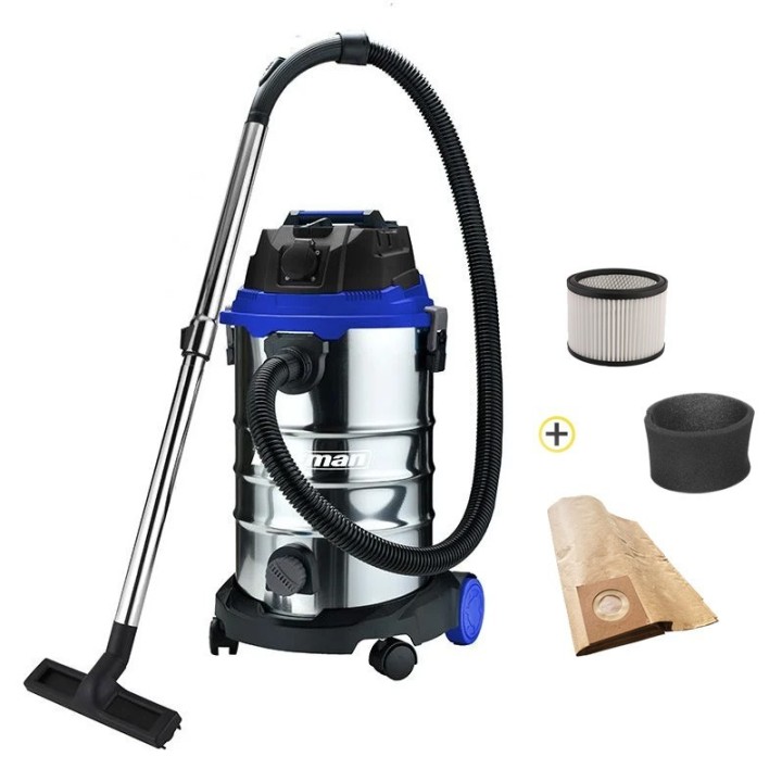 Aspirateur Eau et Poussière 1400W 30L + Filtres et Sacs