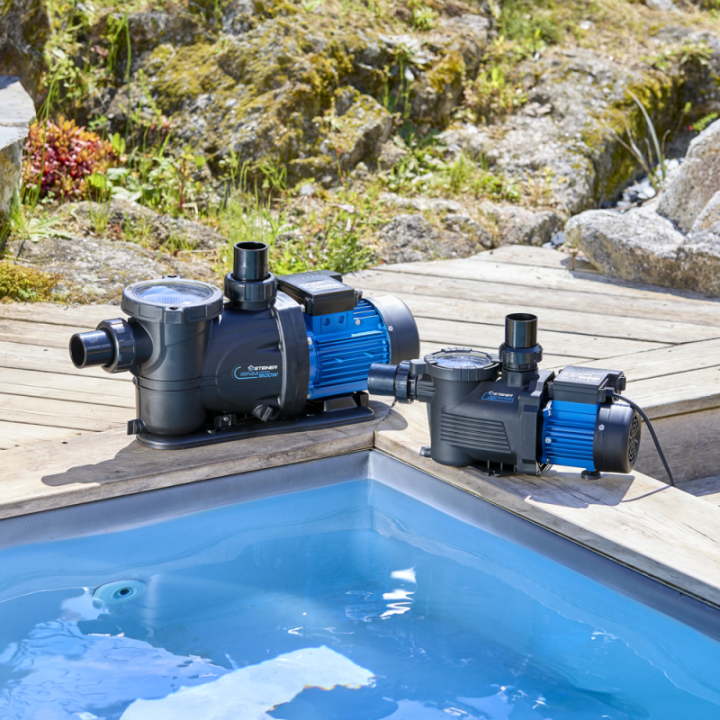 Pompe Filtration Piscine Hors Sol et Enterrée 450W - 11m³/h Auto Amorçante STEINER
