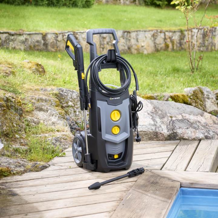 Nettoyeur haute pression électrique 2000W 160 Bar + lance turbo + lance à jet réglable STEINER
