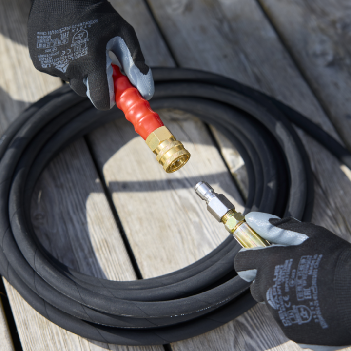 Pack nettoyeur haute pression thermique 390cc 250 bar + rallonge 10m STEINER