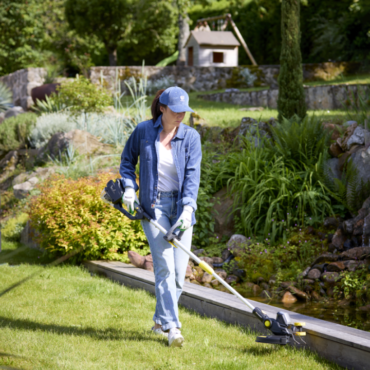 Pack Jardin Sans Fil 4 Saisons : Coupe Bordure + Taille Haie + Fraise à Neige + 2 Batteries + Chargeur