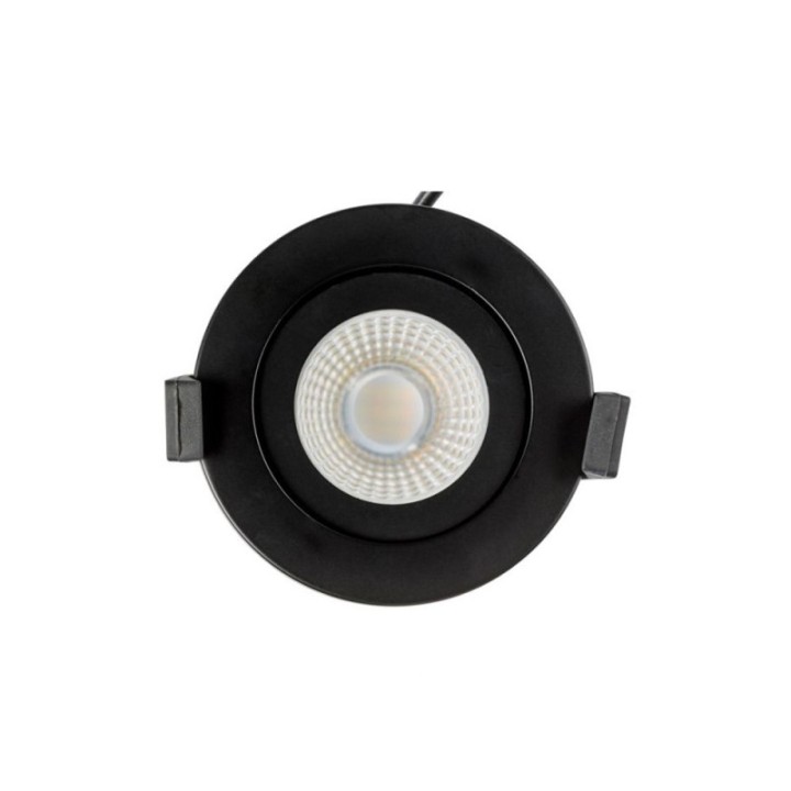 Spot encastrable orientable variable IP65 CCT RT2012 LED 6W Noir WOLTZ