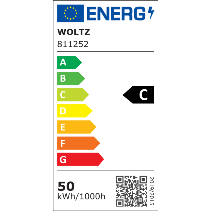 Projecteur LED extérieur à fixer 50W noir WOLTZ
