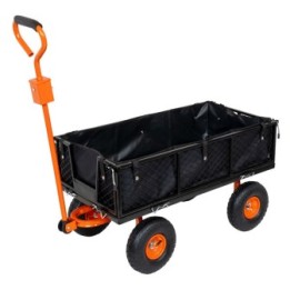 Chariot de jardin Max 300Kg avec bâche et parois amovibles SAINT PIERRE DU CHAMP