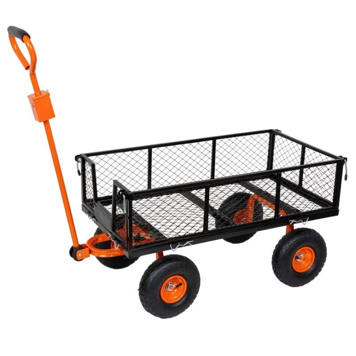 Chariot de jardin Max 300Kg avec bâche et parois amovibles SAINT PIERRE DU CHAMP