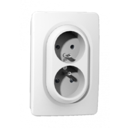 OHMTEC Epure Prise Double Blanc 