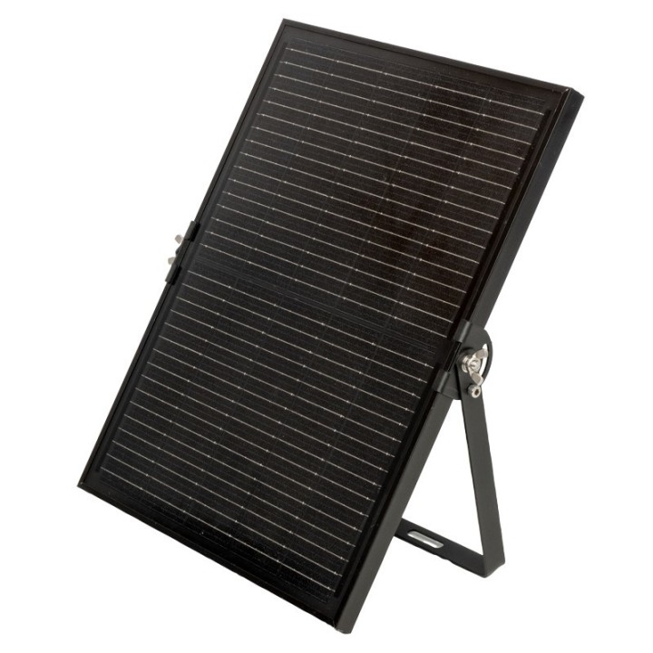 Projecteur LED extérieur solaire à fixer 9W noir WOLTZ