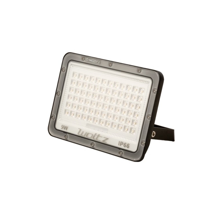 Projecteur LED extérieur solaire à fixer 9W noir WOLTZ