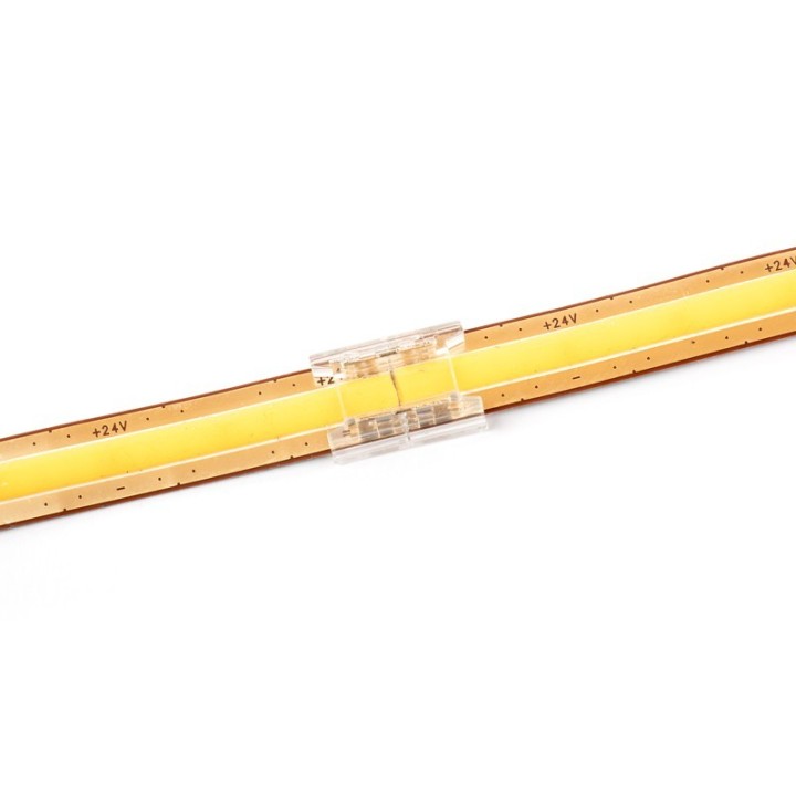 Lot de 2 connecteurs droits pour Ruban Led COB 24V IP20 8mm réf 812580 