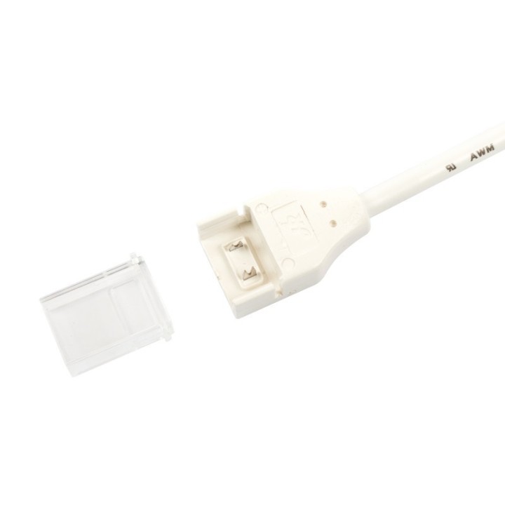 Connecteur d’alimentation à câbles pour Ruban Led COB 24V IP65 10mm réf 812585