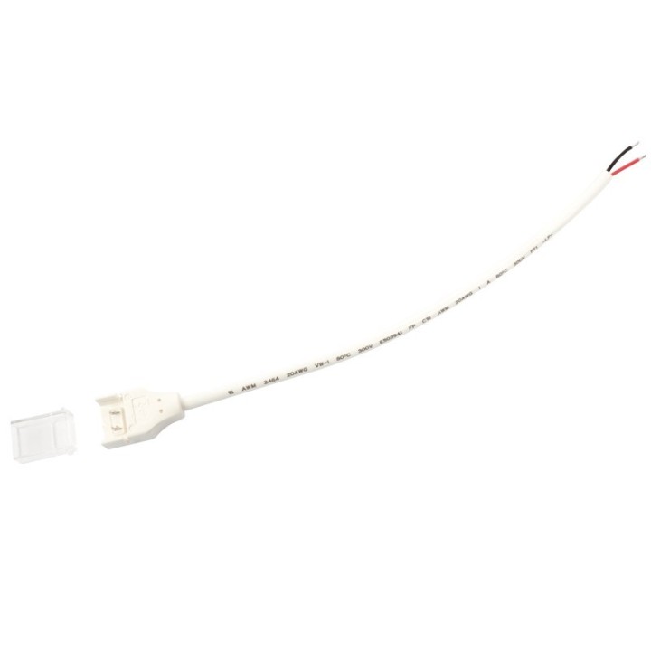Connecteur d’alimentation à câbles pour Ruban Led COB 24V IP65 10mm réf 812585