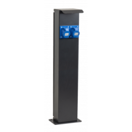 Potelet camping 80cm 2 prises CEE 10A avec protection OHMTEC