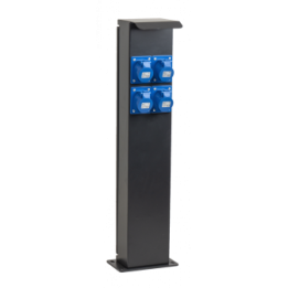 Potelet camping 80cm 4 prises CEE 10A avec protection OHMTEC