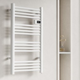 Sèche-serviette électrique 500W tubes ronds fil chauffant - ATENZA